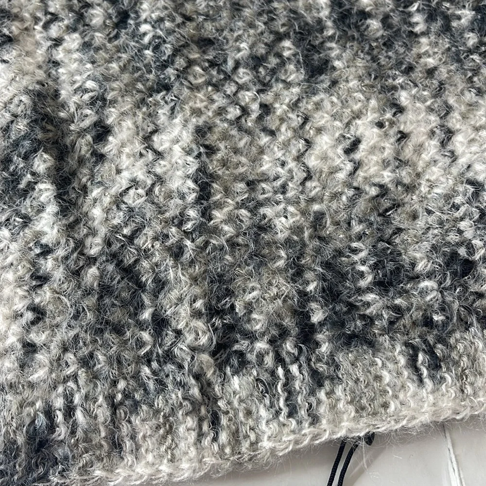 BCBGeneration Winter Infinity Scarf Gray Black
